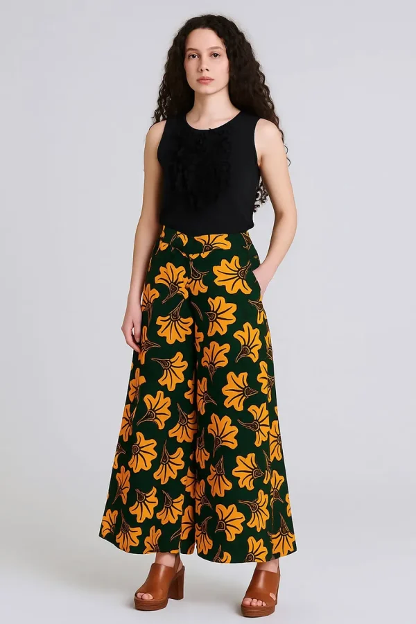 atelier pantalon large en wax Matières Wax